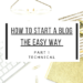 how to start a blog the easy way