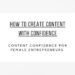 CreateCreate Content With Confidence on Socila media
