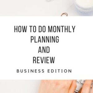 how to do monthly planning