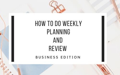how to do weekly planning