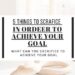 things to sacrifice in order to achieve your goal
