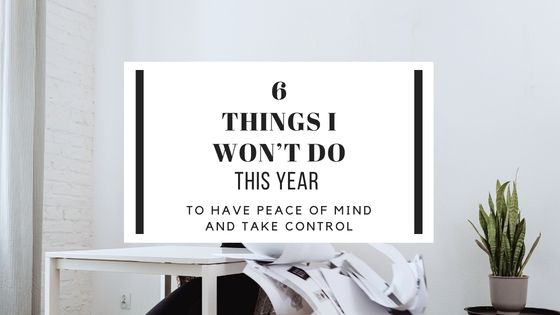 things I won't be doing this year